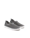 Ilse Jacobsen Tulip 139 Perforated Slip-on Sneaker In Grey