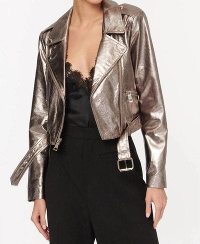 Cami Nyc Kali Metallic Leather Moto Jacket In Multi