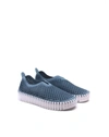 Ilse Jacobsen Tulip 139 Perforated Slip-on Sneaker In Blue