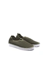 Ilse Jacobsen Tulip 139 Perforated Slip-on Sneaker In Green