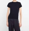 VINCE KNIT WOOL CASHMERE BLEND TEE IN COASTAL BLUE