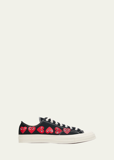 Comme Des Garçons X Converse Men's Chuck 70 Multi Heart Low-top Sneakers In Black