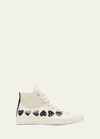 COMME DES GARÇONS X CONVERSE MEN'S CHUCK 70 MULTI HEART HIGH-TOP SNEAKERS