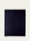 Loro Piana Unito Blanket, 59" X 79" In W772 Blue Navy