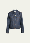 LOEWE ANAGRAM ELBOWS DENIM JACKET