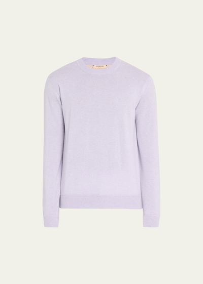 Fioroni Men's Cashmere Crew Sweater In Lavanda