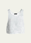 GIORGIO ARMANI LINEN DENIM EFFECT TANK TOP