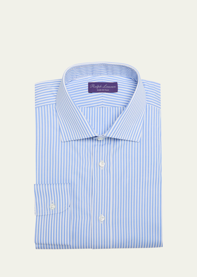 Ralph Lauren Men's Cotton Bengal Stripe Dress Shirt In Blue