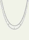 SHERYL LOWE MOTHER OF PEARL TRIPLE CHAIN NECKLACE