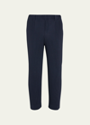 Issey Miyake Men's Pleated Straight Pants In Blue