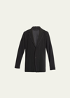 Issey Miyake Men's Pleated Single-button Sports Jacket In Black