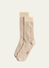 Stems Lola Cashmere-blend Comfort Crew Socks In Cream