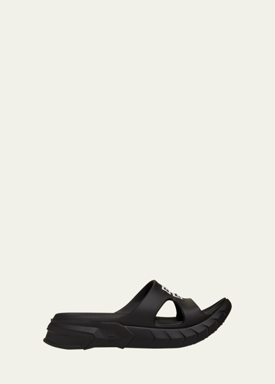 Givenchy Men's Marshmallow 4g Rubber Slide Sandals In Black