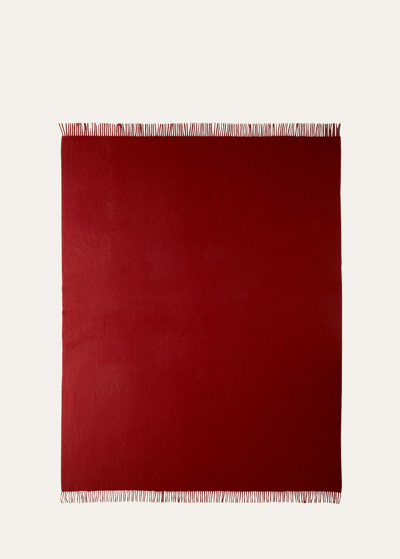 Loro Piana Unito Blanket, 59" X 79" In Lipstick Red