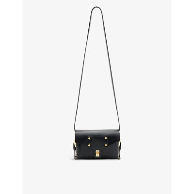 Allsaints Women's Black Miro Mini Stud-embellished Leather Cross-body Bag