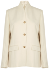 Totême Overlapped Single-breasted Blazer In Beige