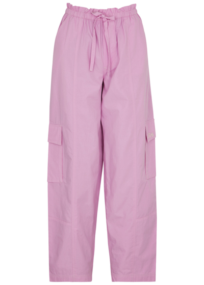Damson Madder Rocket Cotton Cargo Trousers In Pink