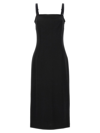 Dolce & Gabbana Midi Sheath Dress In Milano Stitch Jersey In Black