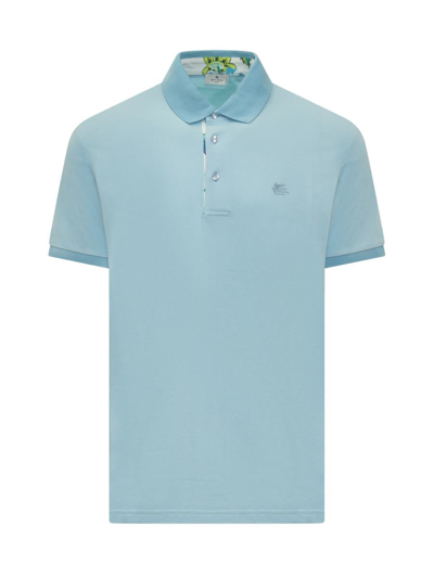 Paul Smith Etro Printed Polo Roma In Military Green
