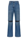 Jw Anderson Cut-out Bootcut Jeans In Blue