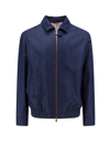 Brunello Cucinelli Serge Wool And Linen Jacket In Blue
