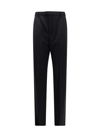 Saint Laurent Tuxedo Wool Trouser With Lateral Satin Bands In Black