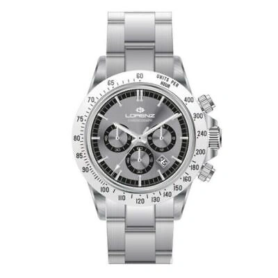 Pre-owned Lorenz Mens Wristwatch  28190bb Chrono Stainless Steel Gray Sub 100mt