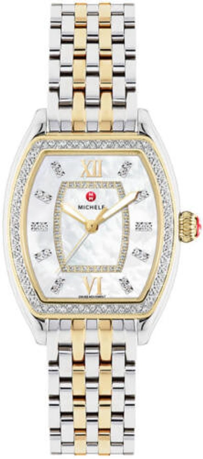 Pre-owned Michele Releve Quartz Diamond Ladies Watch Mww19b000002