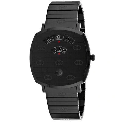 Pre-owned Gucci Men's Grip Black Dial Watch - Ya157429