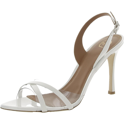 Pre-owned Malone Souliers Womens Jayce Patent Leather Slingback Heels Shoes Bhfo 3551 In White