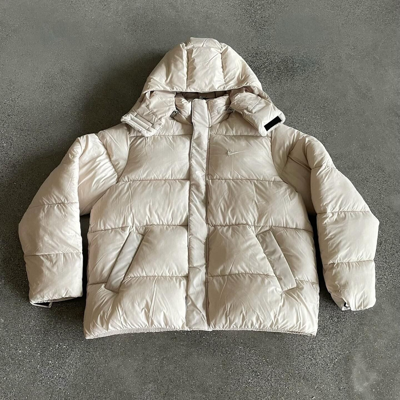 Pre-owned Nike Therma-fit Puffer Jacket Beige