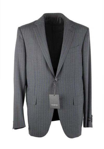 Pre-owned Zegna Ermenegildo  Mila Gray Striped Suit Size 50 / 40r U.s.