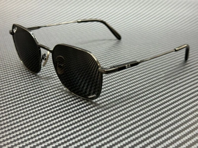 Pre-owned Ray Ban Rb8094 9267k8 Black Grey Polarized Jim Titanium 53 Mm Sunglasses