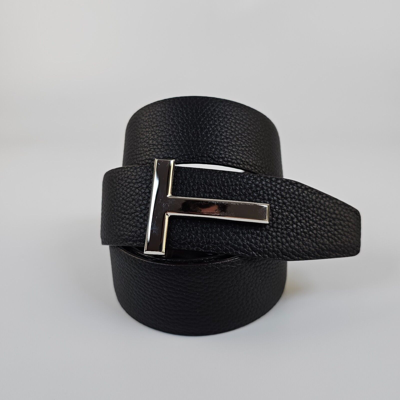 Pre-owned Tom Ford 40mm Black/brown Reversible Leather Belt Size 90cm