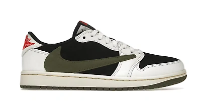 Pre-owned Jordan Air  1 Retro Low Og Sp Travis Scott Olive (women's) In Green
