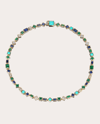 ANABELA CHAN WOMEN'S EMERALD TURQUOISE DECO NECKLACE
