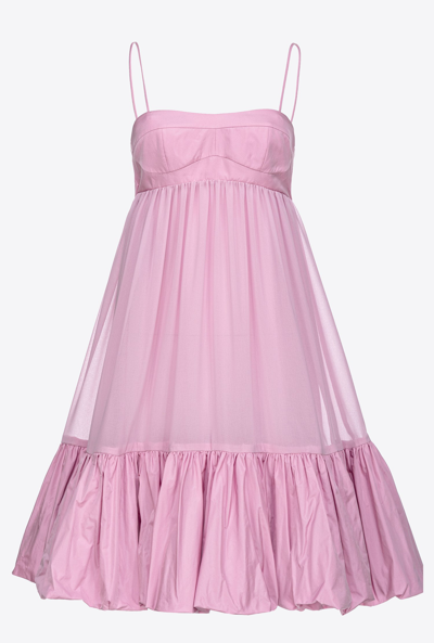Pinko Empire-line Flared Dress In Orchid Smoke