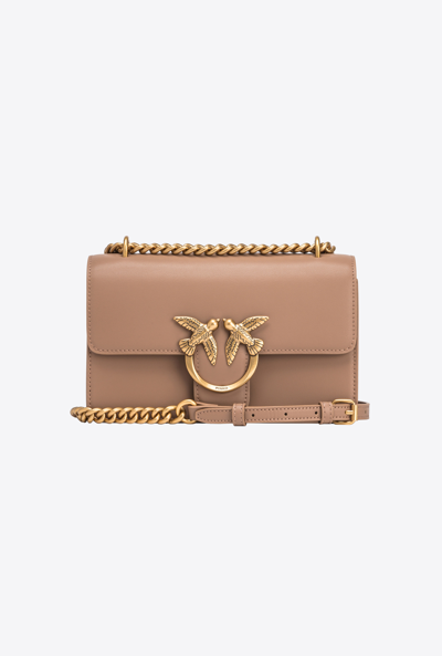 Pinko Mini Love Bag One Simply In Biscotto Zenzero-antique Gold