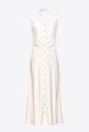 Pinko Cut-out Shirtdress In  Rose Fumé Blanc