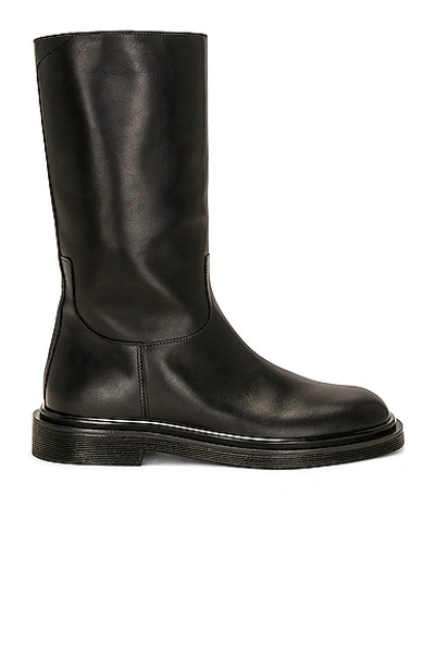 The Row Ranger Tubo Leather Boots In Black