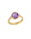 I. REISS I. REISS 14K 1.80 CT. TW. DIAMOND & AMETHYST COCKTAIL RING