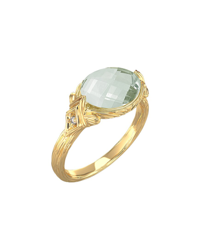 I. Reiss 14k 2.50 Ct. Tw. Diamond & Green Amethyst Cocktail Ring In Gold