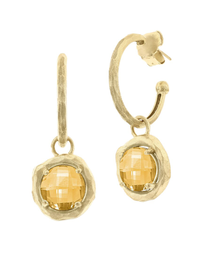 I. Reiss 14k 6.70 Ct. Tw. Diamond & Citrine Charm Earrings In Gold