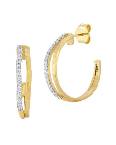 I. Reiss 14k 0.22 Ct. Tw. Diamond Hoops In Gold