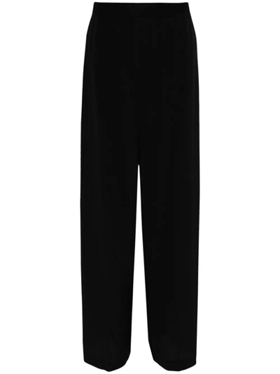 Joseph Silk-blend High-rise Flared Trousers In Black