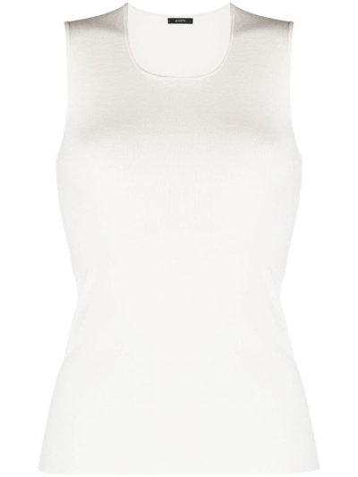 Joseph Stretch Tank In Silk Clothing In White