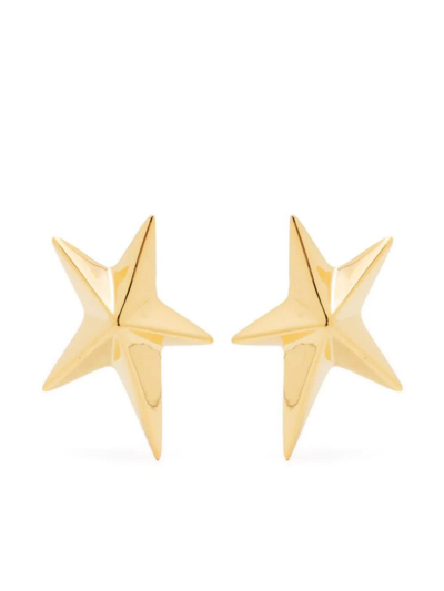 Mugler Gold Armor Earrings In 9027 Gold