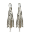 Rabanne Crystal-embellished Chainmail Drop Earrings In Grey