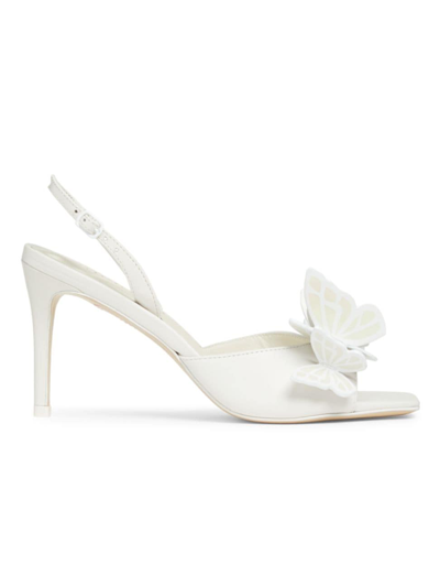 Sophia Webster Women's Vanessa Mid 85mm Leather Slingback Sandals In Ivory Pearl