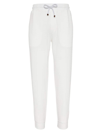Brunello Cucinelli Men's Techno Cotton Lightweight French Terry Joggers In Off White